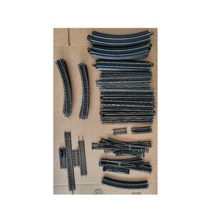 Atlas Bachmann HO Scale Train Snap Track Lot of 60+ pcs Curve Straight Switches